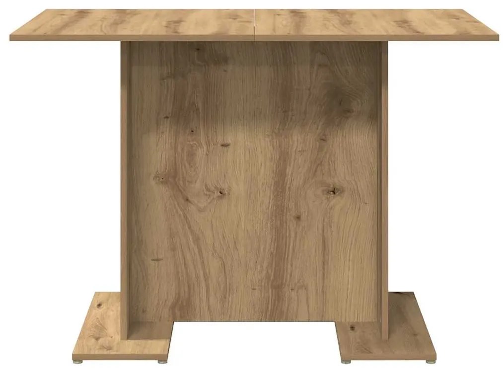 Mesa de jantar 110x60x75cm derivados madeira carvalho artisiano