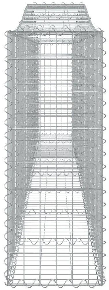Cestos gabião arqueados 2 pcs 400x30x80/100cm ferro galvanizado