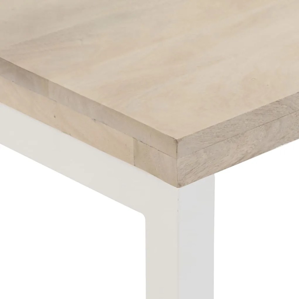 Mesa consola 110x35x76 cm mangueira maciça/ferro castanho