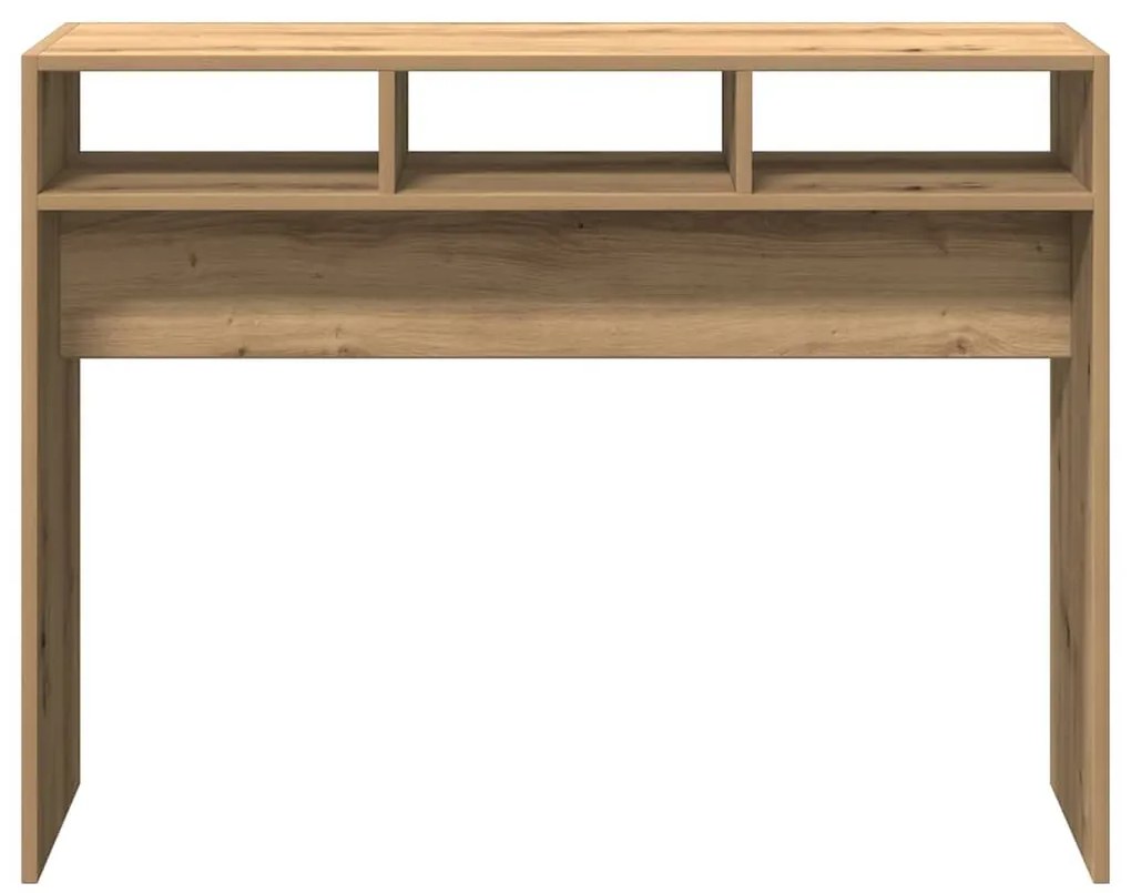 Mesa consola 105x30x80 cm derivados madeira carvalho artisiano