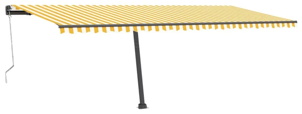 Toldo automático independente 600x300 cm amarelo e branco