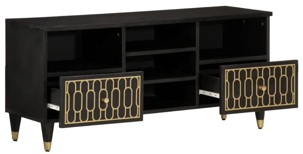 Móvel de TV 100x33x46 cm madeira de mangueira maciça