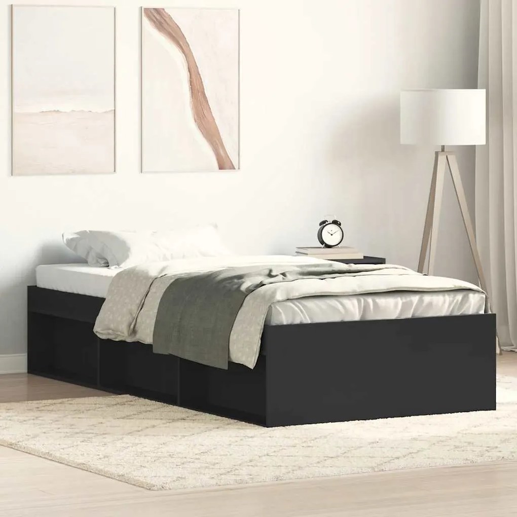Estrutura de cama 100x200 cm preto
