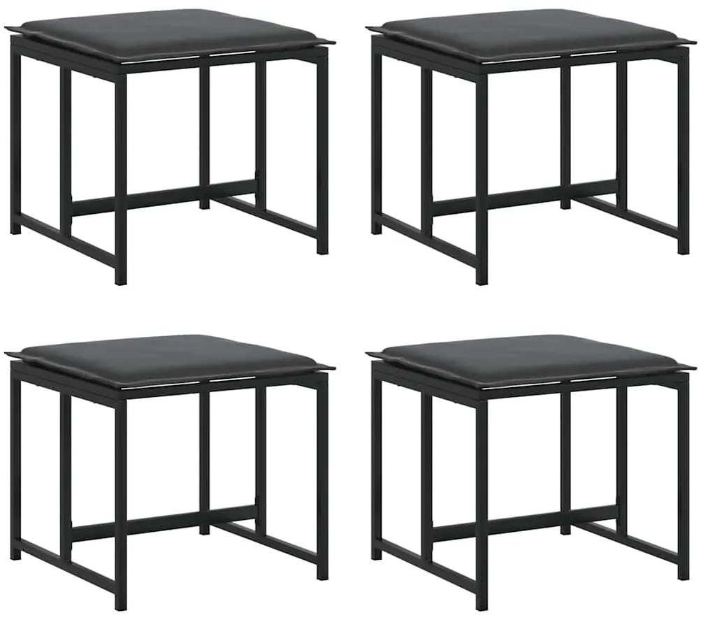 Conjunto de Jantar para o Jardim com 13 Peças e Almofadas em Aço e Tex