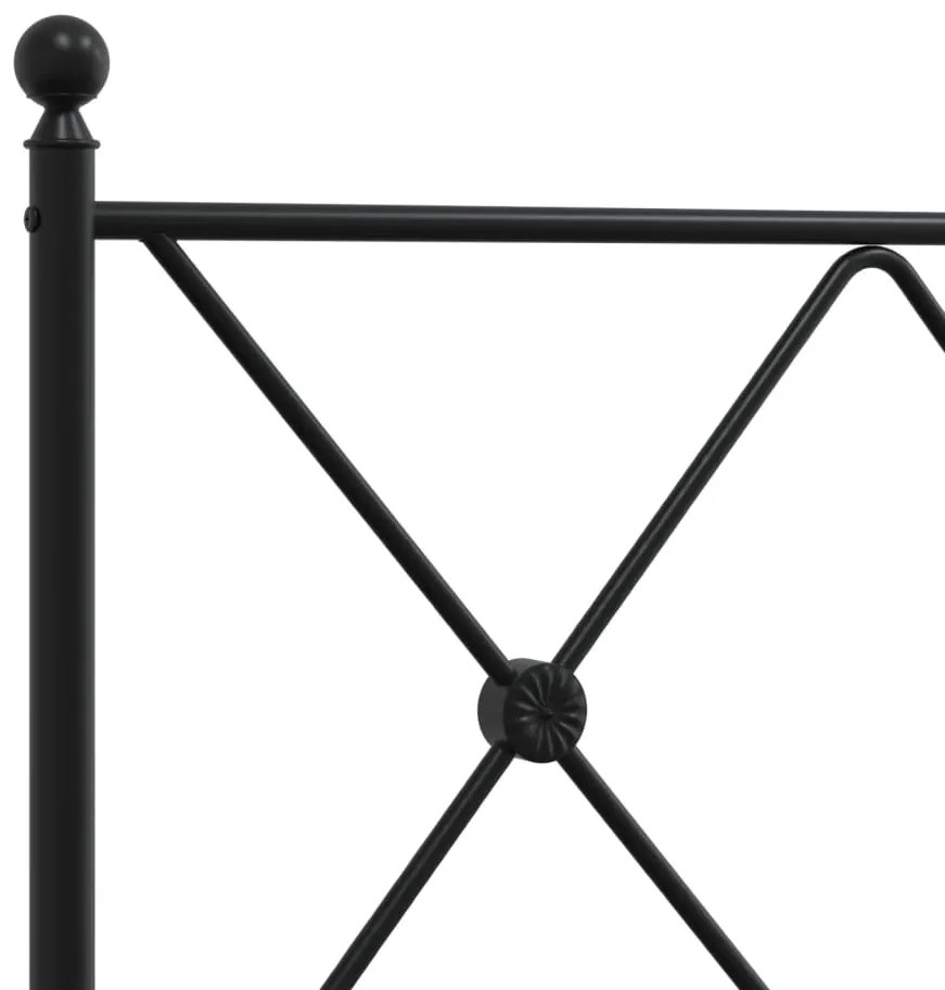 Cabeceira de cama 80 cm metal preto