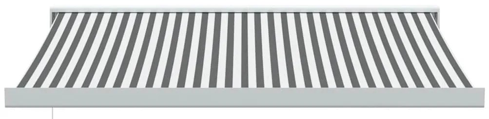 Toldo retrátil 3,5x2,5 m tecido e alumínio antracite e branco