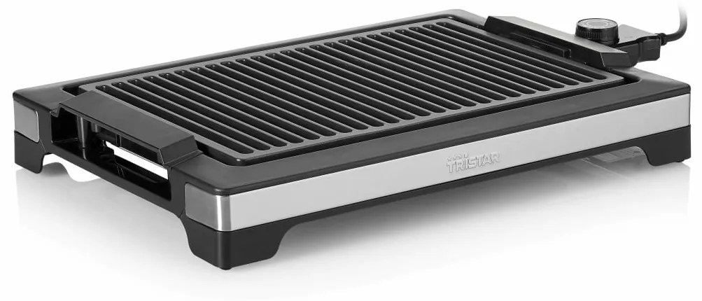 427138 Tristar Chapa e grelhador elétrico 2000 W 37x25 cm preto