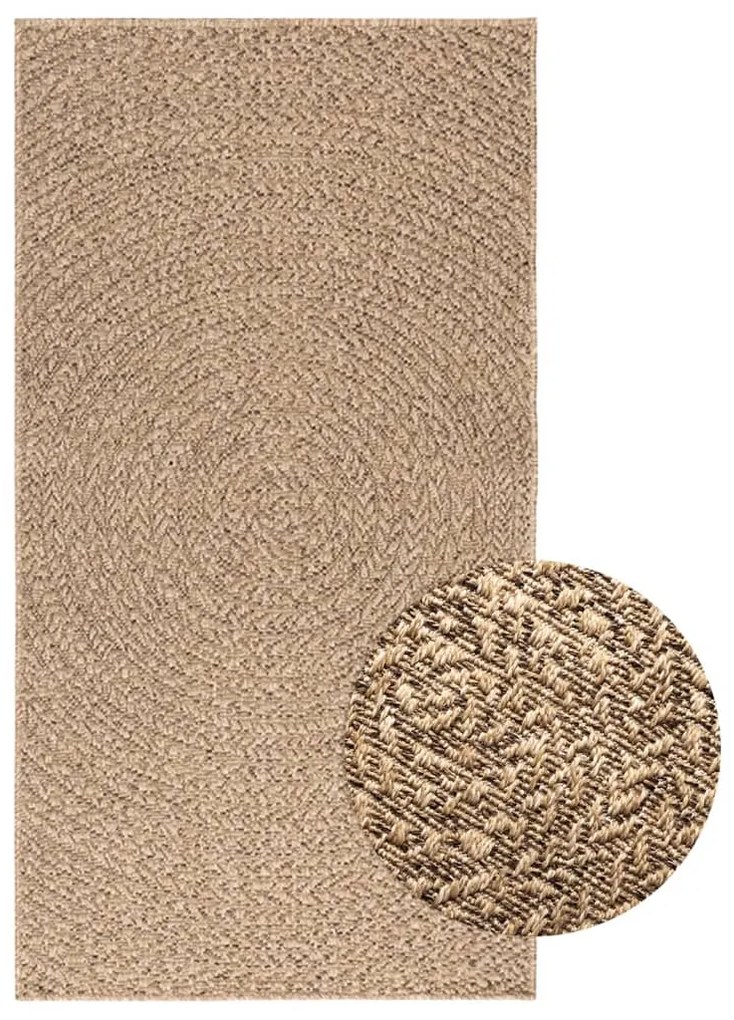 Tapete ZIZUR 80x150 cm aspeto de juta interior e exterior