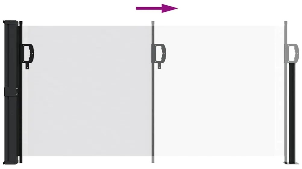 Toldo lateral retrátil 100x500 cm branco