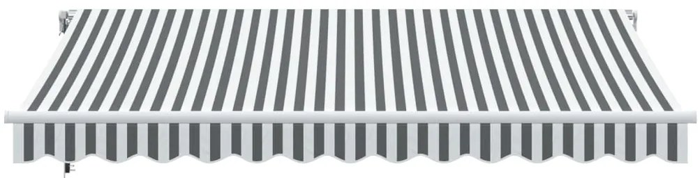 Toldo retrátil automático 350x250 cm antracite e branco