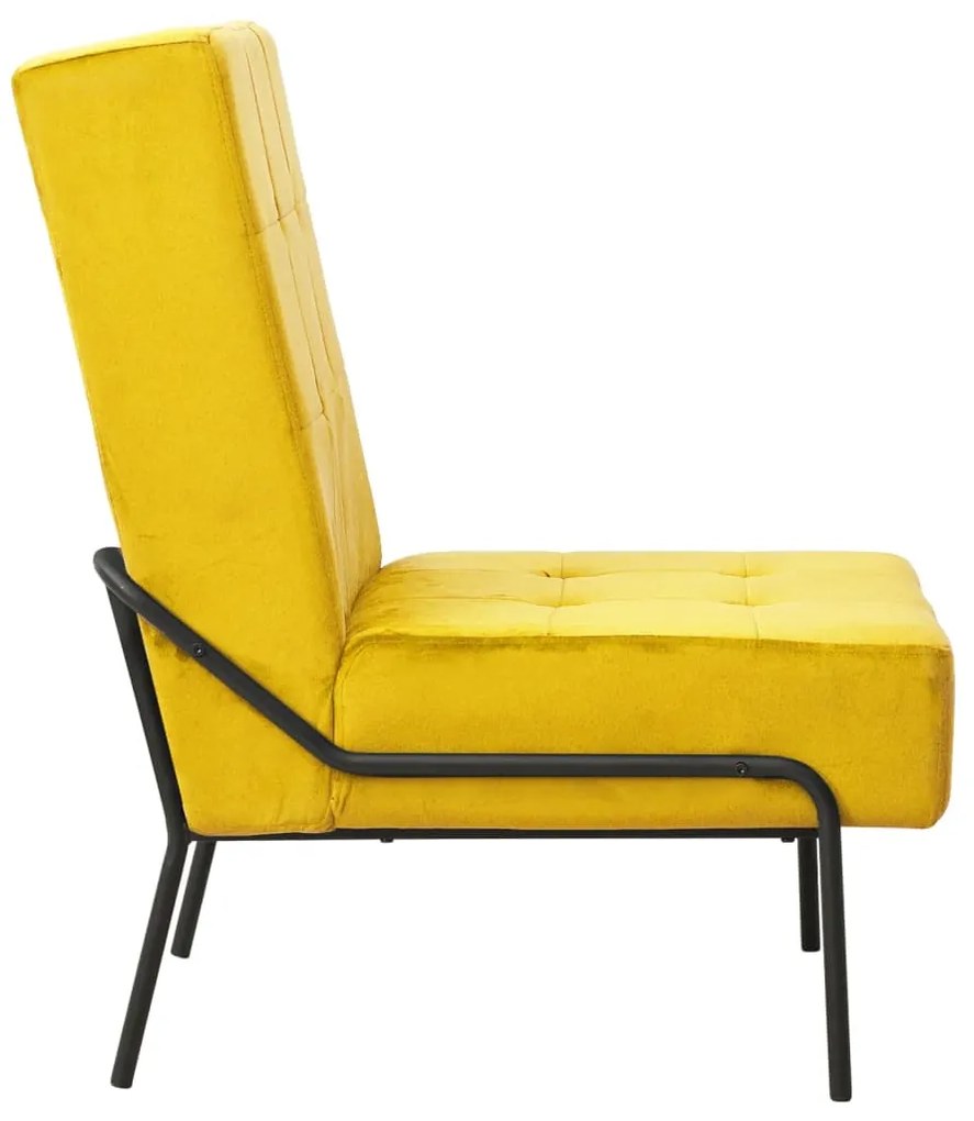 Cadeira de descanso 65x79x87 cm veludo amarelo mostarda