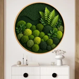 Autocolante musgo com feto - efeito 3D