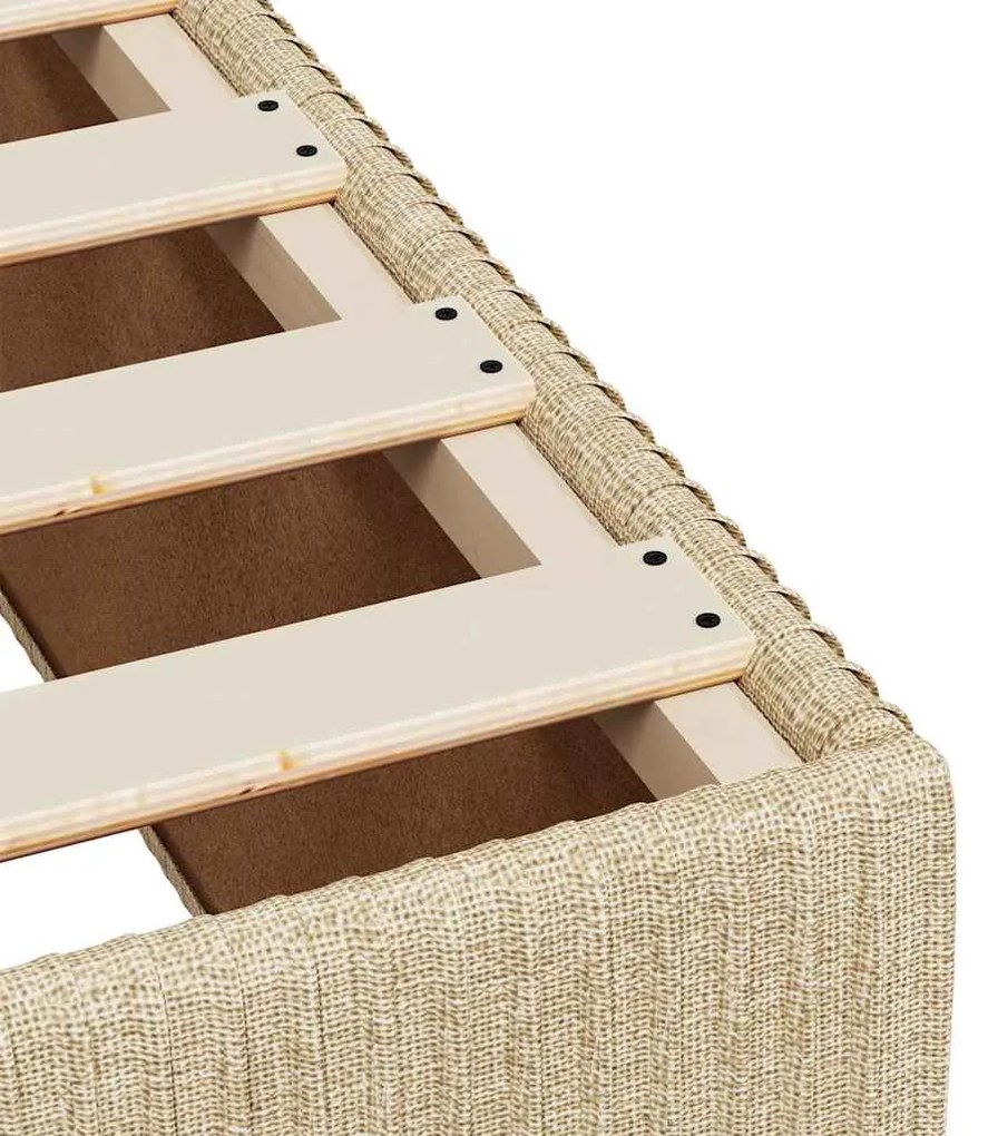 Cama com molas/colchão 80x200 cm tecido cor crème