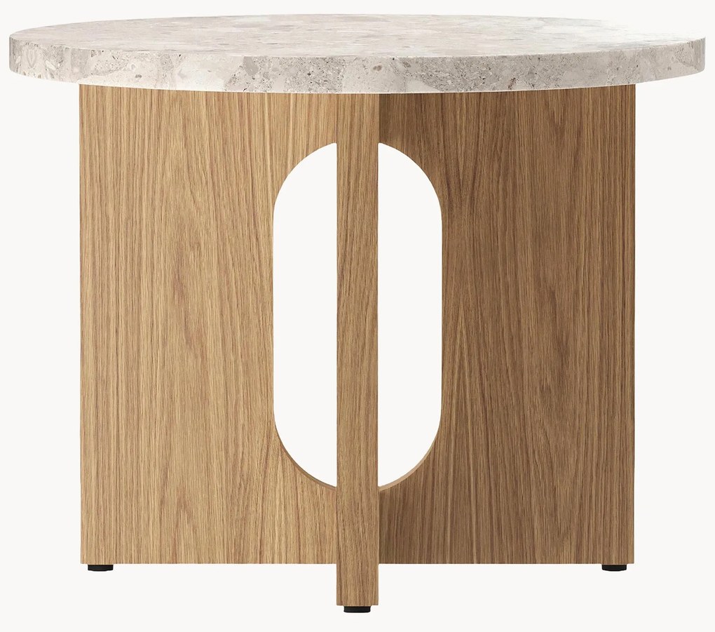 Mesa de apoio redonda em pedra arenosa Ibiza