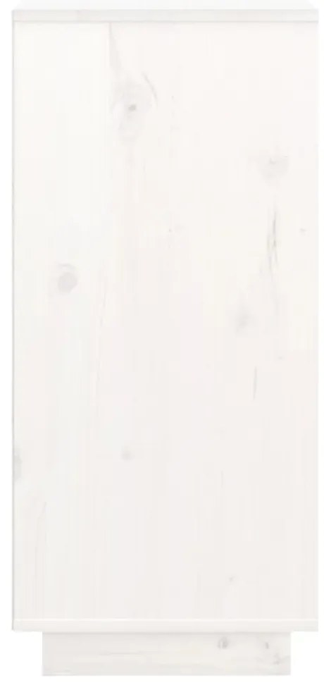 Aparador 111x34x75 cm madeira de pinho maciça branco