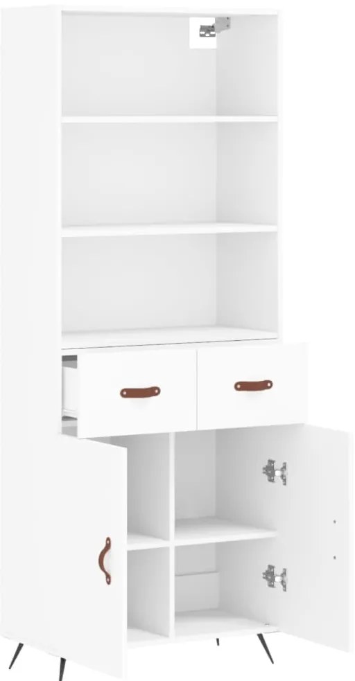 Armário alto 69,5x34x180 cm derivados de madeira branco