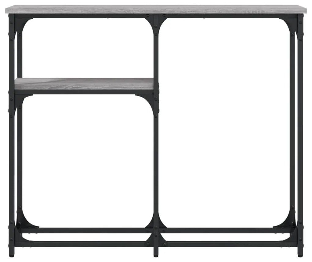 Mesa consola 90x22,5x75 cm derivados de madeira cinzento sonoma