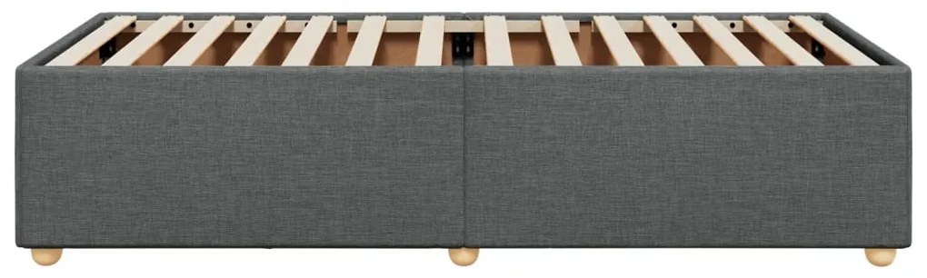 Estrutura de cama sem colchão 80x200 cm tecido cinzento-escuro