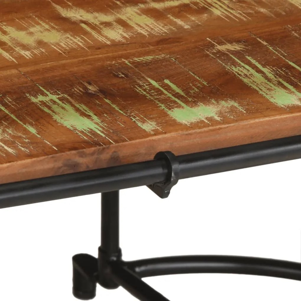 Mesa de centro 110x55x40 cm madeira recuperada maciça