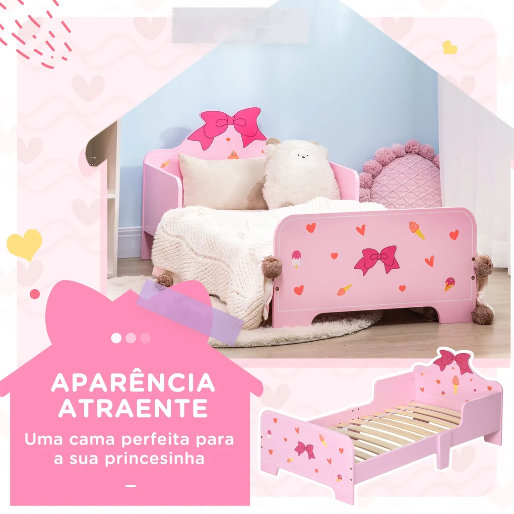 Cama Infantil Carro de Corrida vidaXL, MDF