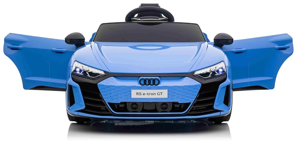 Carro elétrico para crianças Audi RS E-tron GT 12V, controlo remoto, USB / AUX, Bluetooth, bateria de lítio, luzes LED licença ORIGINAL Azul