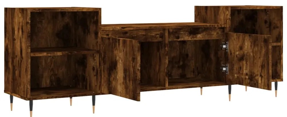 Móvel de TV 160x35x55 cm derivados de madeira carvalho fumado