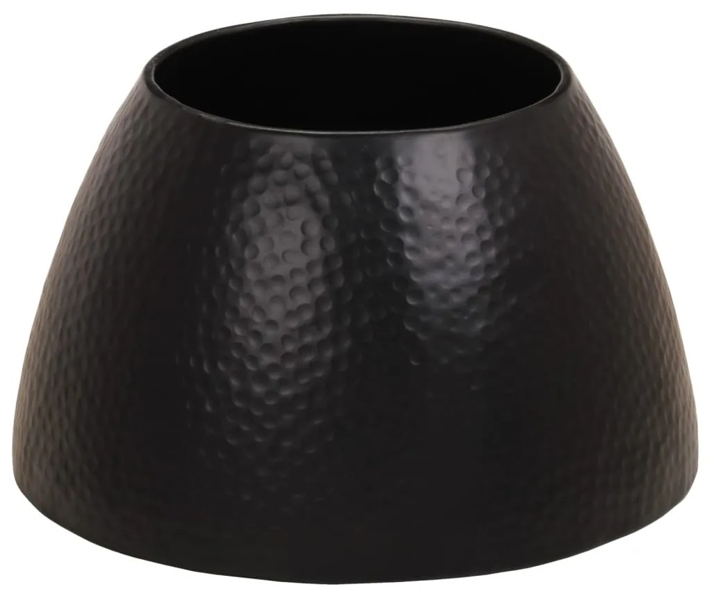 Mesa de centro em alumínio martelado Ø 50x30 cm preto