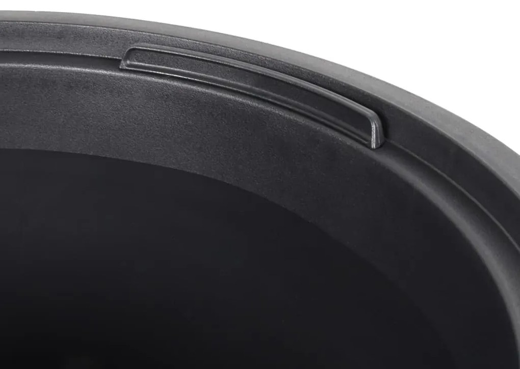 Vaso c/ interior removível 18/45 L + aspeto ranhurado antracite
