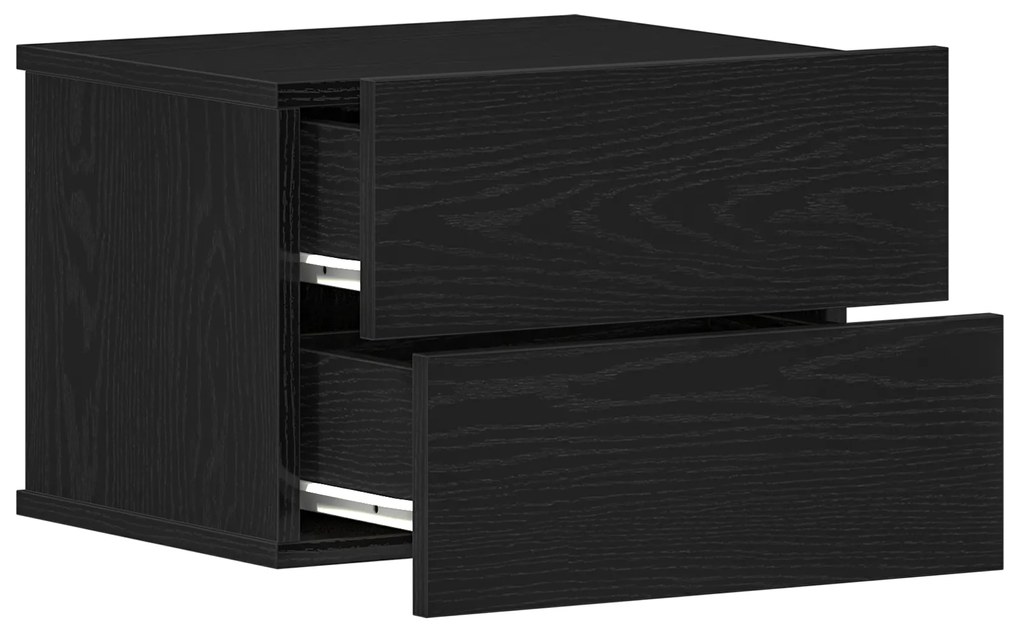 Cabeceira de Cama vidaXL Preta de Carvalho 40x30x30 cm em Madeira Comp