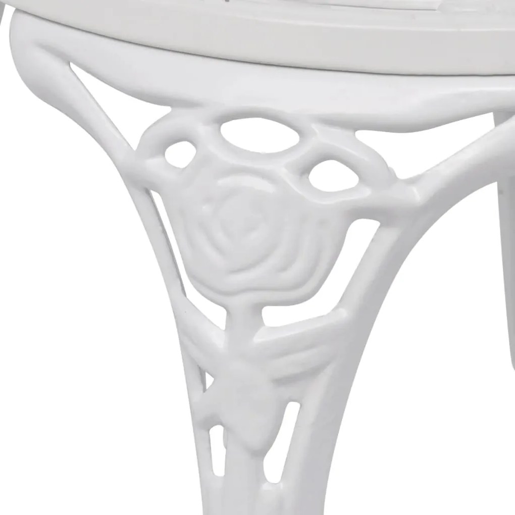 3 pcs conjunto bistrô alumínio fundido branco