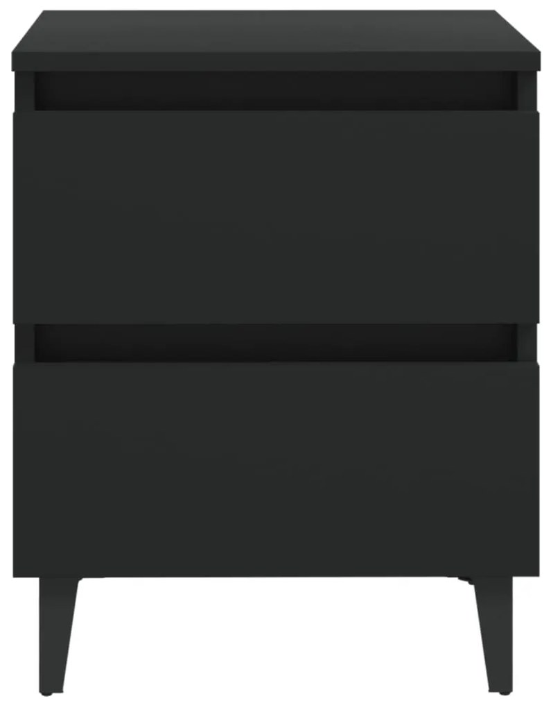 Mesas de cabeceira 2 pcs 40x35x50 cm derivados de madeira preto