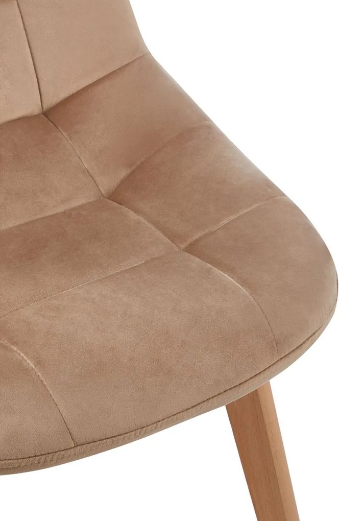 Pack 2 Cadeiras Kelen Veludo - Champanhe