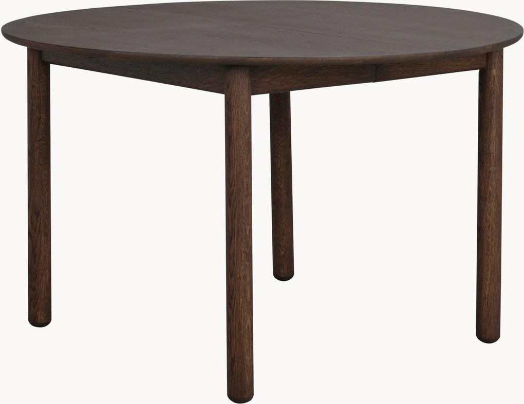 Mesa de jantar redonda extensível em madeira de carvalho Derrymore, Ø 120 cm