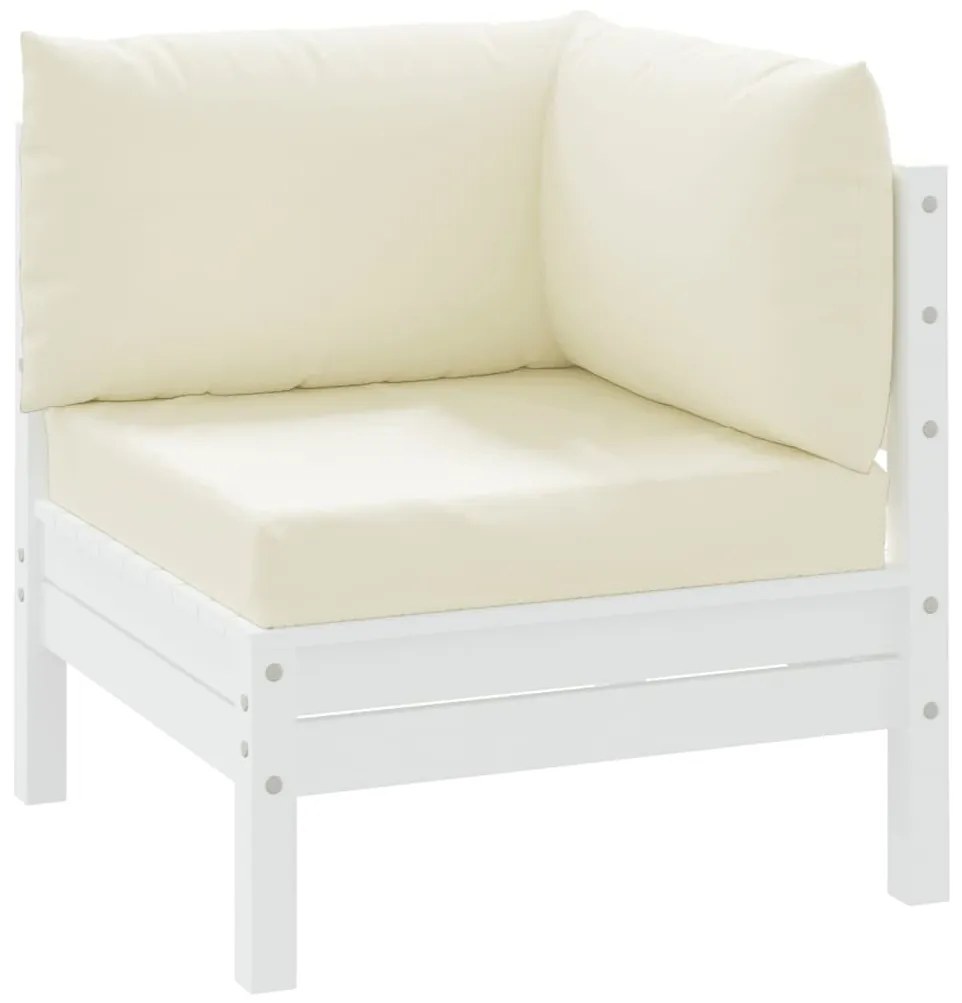 Almofadões p/ paletes 3 pcs tecido oxford branco nata
