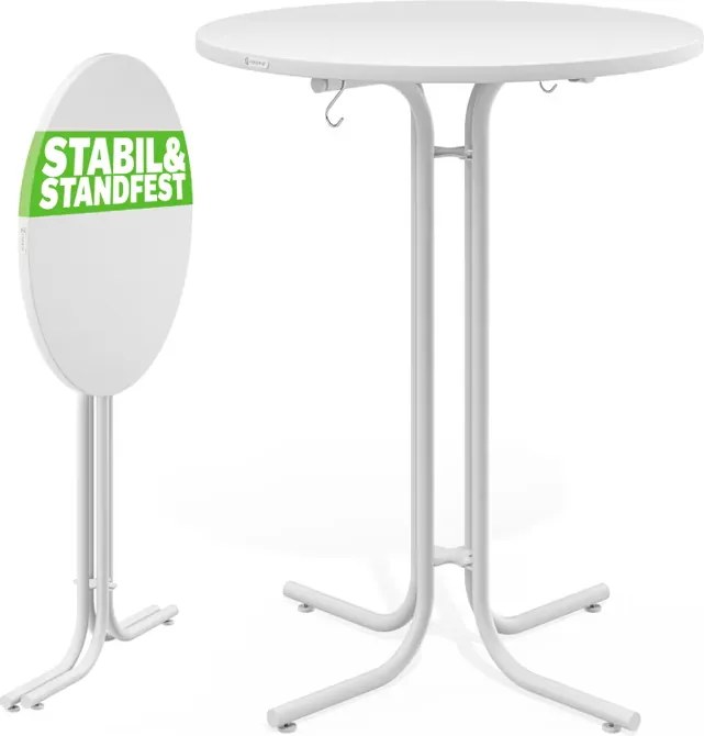 Mesa bar alta dobrável 110x70 cm branca