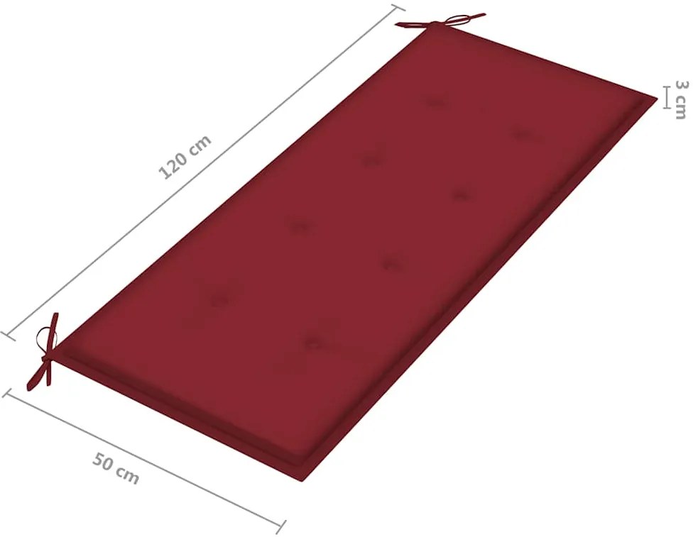 Banco de jardim 2 lugares c/ almofadão 120 cm eucalipto maciço