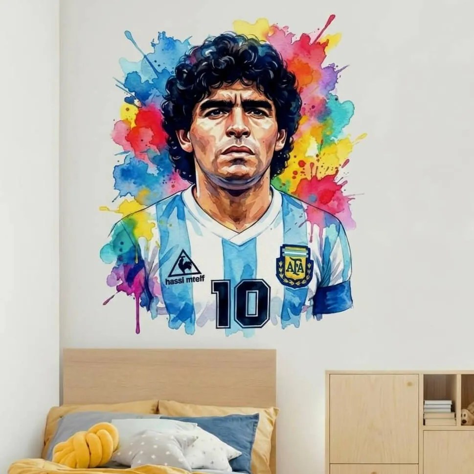 Autocolante de parede para meninos – Diego Maradona