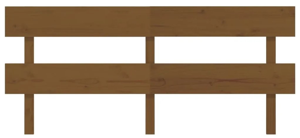 Cabeceira de cama 204x3x81 cm pinho maciço castanho mel