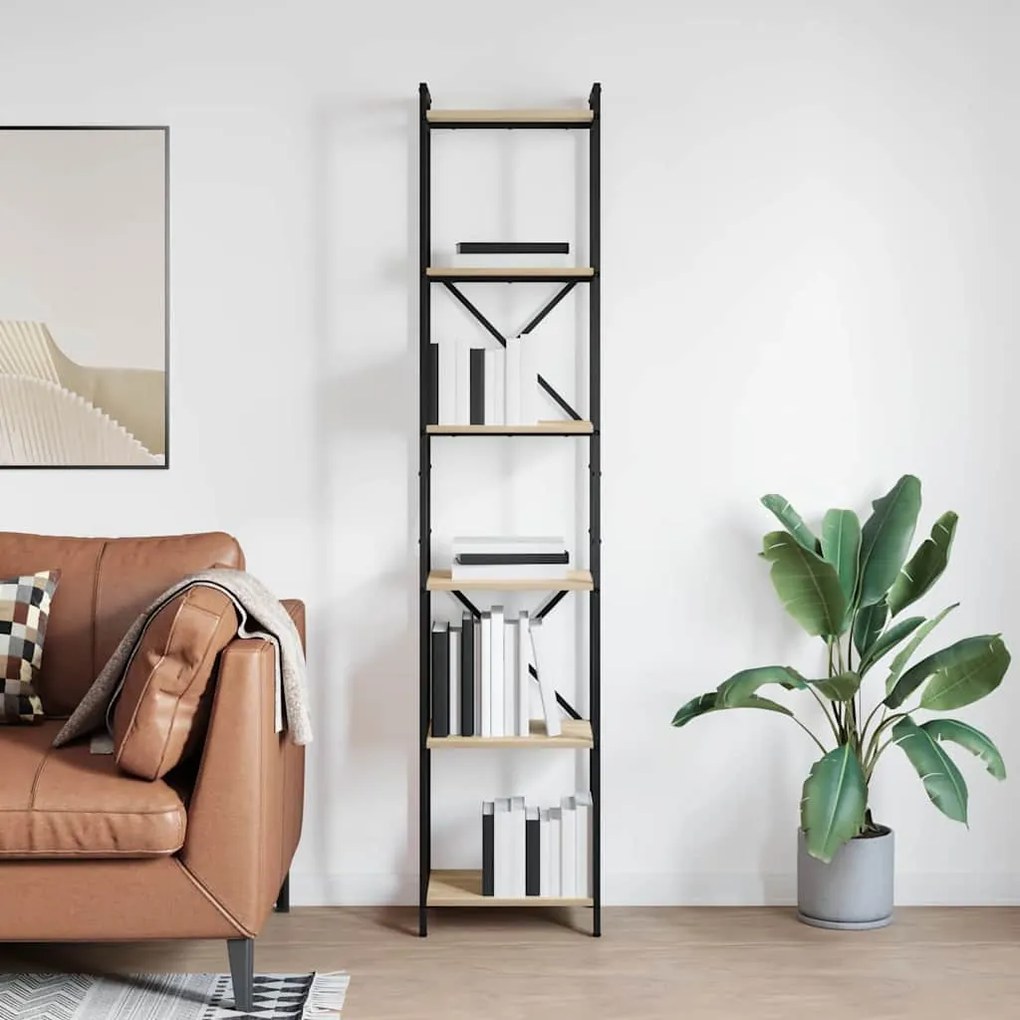 vidaXL Estante Carvalho Sonoma 40 x 30 x 189,5 cm Madeira processada