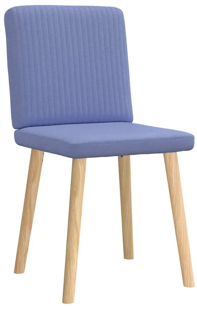 Cadeiras de jantar 2 pcs Jeans Tecido Azul