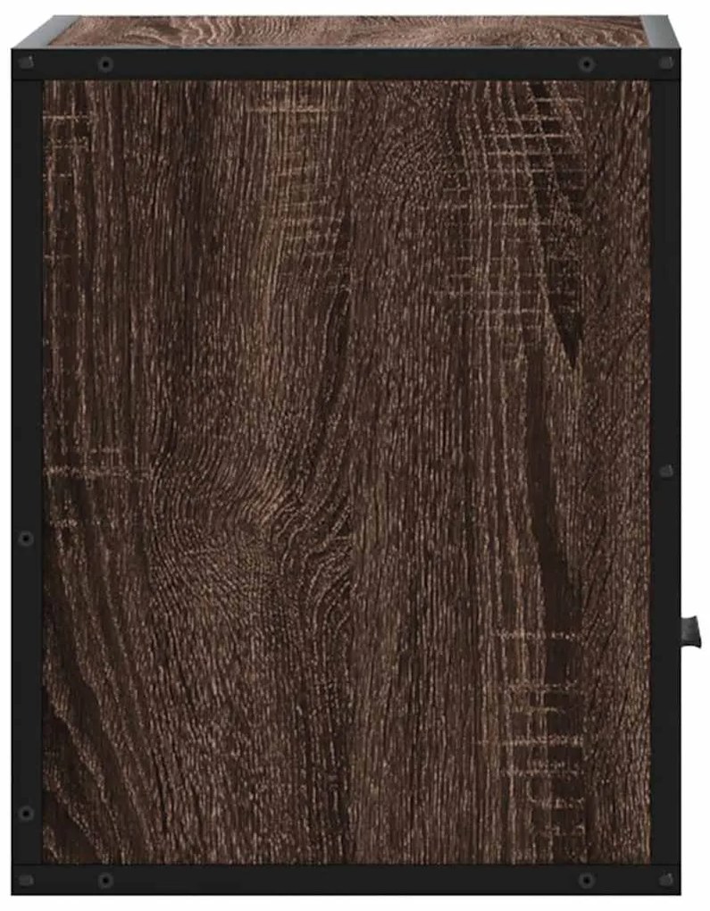 Mesa de cabeceira de parede 40x31x39,5 cm carvalho castanho