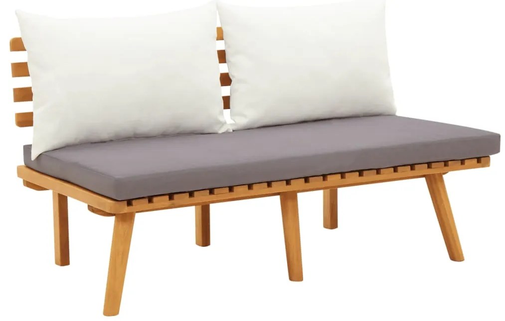 9 pcs conjunto lounge de jardim com almofadões acácia maciça