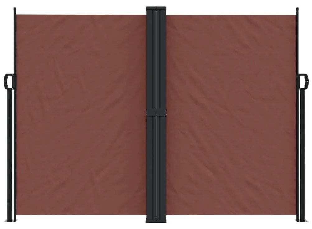 Toldo lateral retrátil 180x1200 cm castanho