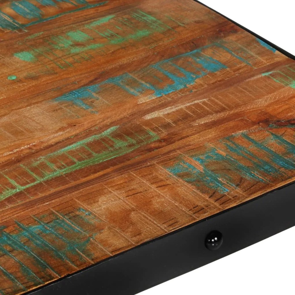 Mesa de centro c/ rodas 100x60x26 cm madeira recuperada maciça