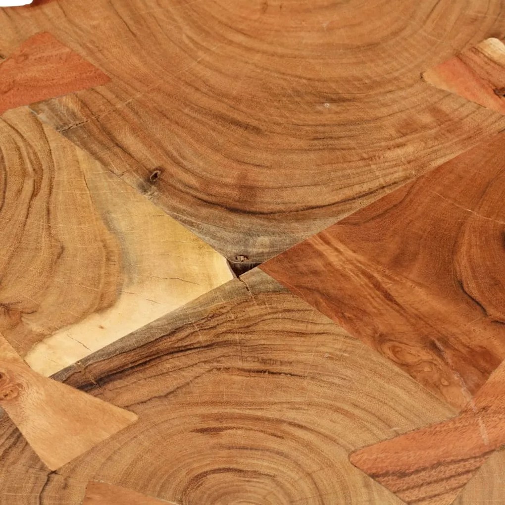 Mesa de centro 35 cm 4 troncos madeira de sheesham sólida