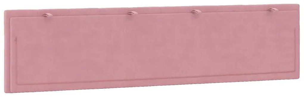 Almofadão de cabeceira 200 cm veludo rosa