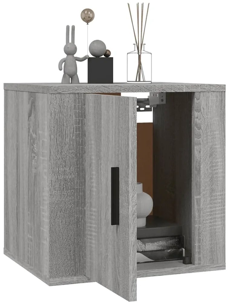 Móveis de TV de parede 2 pcs 40x34,5x40 cm cinzento sonoma
