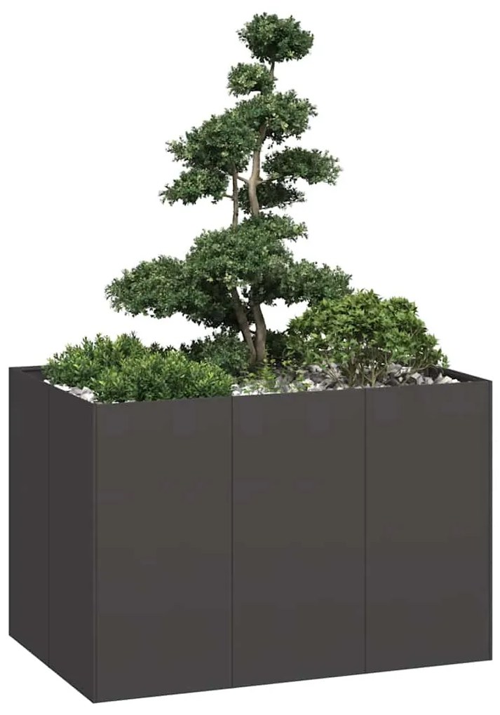 Vaso floreira 120x80x80 cm aço preto