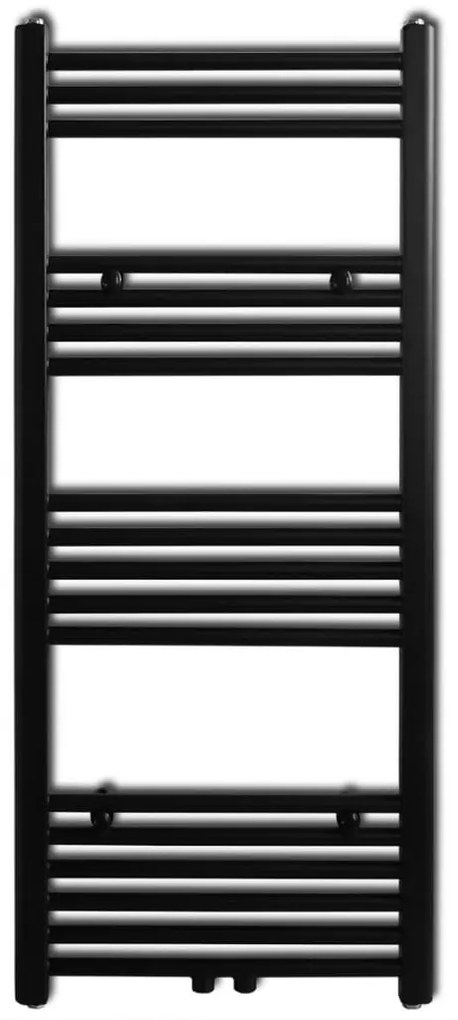 Aquecedor toalhas casa de banho liso 500 x 1160 mm preto