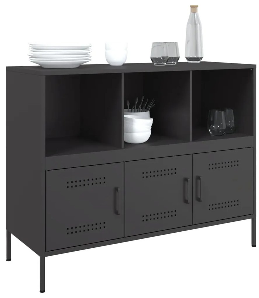 Aparador 100,5x39x79 cm aço preto